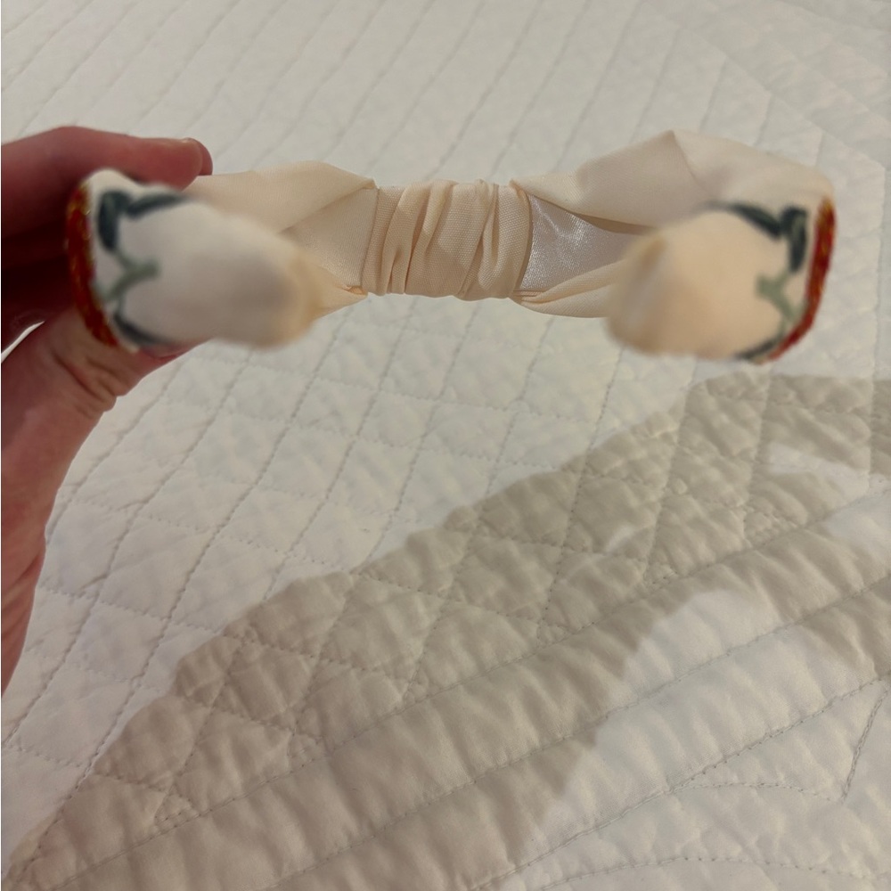 Rifle Paper Co Rose Embroidered Cream Headband - Picture 4 of 5
